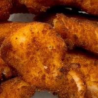 Fried Salmon Strips · 5 premium salmon strips breaded and deep-fried to a golden crispy.