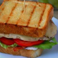 Grilled Texas Club · Fresh grill chicken, bacon, cheese, lettuce and tomato