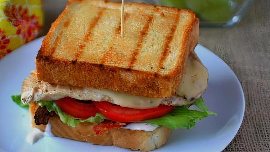 Grilled Texas Club · Fresh grill chicken, bacon, cheese, lettuce and tomato