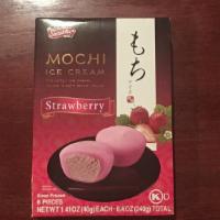 Mochi Ice Cream · Each piece $1.50, each box is 6 pieces. Strawberry Flavor