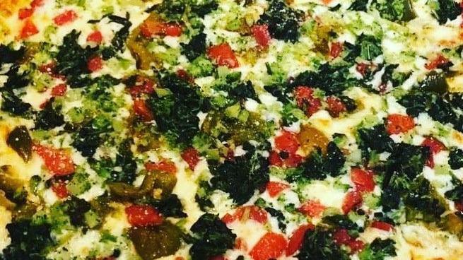 Veggie Lovers Gluten Free Pizza · Spinach, broccoli, tomato, green peppers.