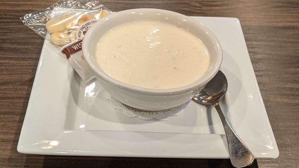 Bowl Clam Chowder · Homemade with fresh New England clams.