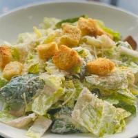 Full Caesar Salad · Fresh romaine, Parmesan cheese, and croutons. Served with Saratoga creamy Caesar dressing.