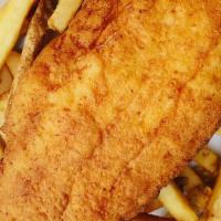 Fish & Chips · Fried haddock served with Fries. Coleslaw and tartar sauce on the side.. Additional cost for...