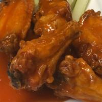 Wings · Please specify which of our famous sauces you would like: Hot, BBQ, Honey BBQ, Hot Garlic Fa...