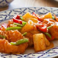 Sweet & Sour Chicken · Served with white rice. consuming raw or undercooked meats poultry seafood or eggs increases...