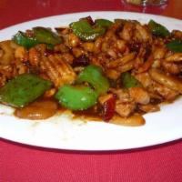 Ta-Chien Chicken · Hot and spicy. You can have each dish as mild, medium, or as spicy as you prefer.