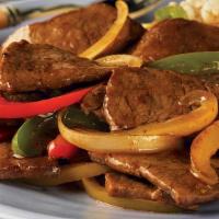 Pepper Steak With Onions · Served with roast pork fried rice or steamed rice and choice of soup. consuming raw or under...