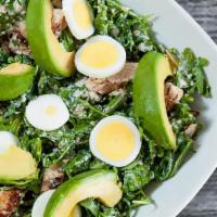 Power Bowl · Grilled chicken, arugula, rice or quinoa, avocado, hard-boiled egg, sliced almonds, fresh to...