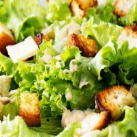 Caesar Salad · Mixed greens , croutons, Parmesan cheese, and a tangy Caesar dressing.