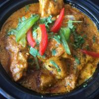 Methi Korma · Chef's rich fenugreek gravy cooked with onions & pieces of cashews. Lamb add $2