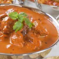 Rogan Josh · Traditional Kashmir gravy flavored with ginger, garlic and aromatic spices. Lamb add $2