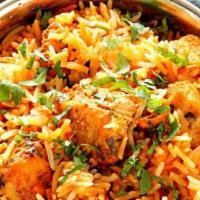Chicken Tikka Biryani · Himalayan grown Basmati rice & flavorful chicken tikka cooked with chef's special ingredients.