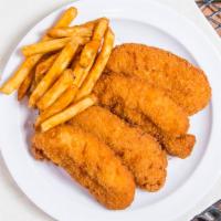 4-Piece Chicken Tender Special · 4 tenders, french fries, dip and a soda.