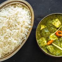 Saag Paneer · Gluten-free. Paneer Cheese cooked in a sauce made with fresh Spinach, garlic, roasted cumin,...