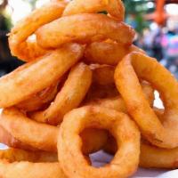 Onion Rings · beer battered and deep fried