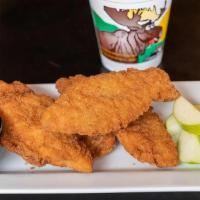 Kids Chicken Fingers · with one side and drink