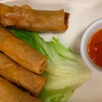 Cha Gio · Two pieces. Vietnamese spring roll.