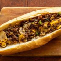Steak Bomb Sub Sandwich · Extra lean shaved steak, American cheese, sauteed mushrooms, green peppers and onions.