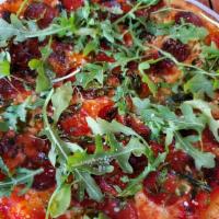 Pepperoni Pizza · provolone, arugula, tomato sauce, parmesan
