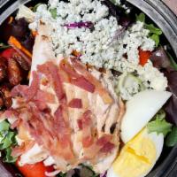 Croc Cobb Salad · green salad topped with, orange-chipotle chicken (all-natural), hard-cooked egg, blue cheese...