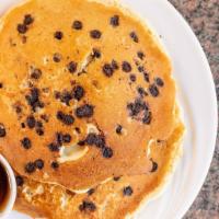 3 Chocolate Chip Pancakes Breakfast · 