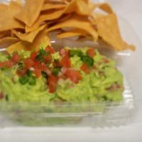 Guacamole (Small) · Vegetarian. Hand made to order with fresh avocados and squeezed lime juice. Garnished with p...