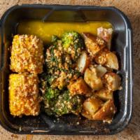 Veggie Platter · broccoli, corn, potatoes.