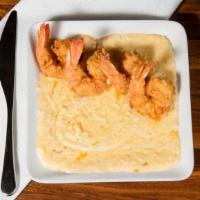 Juanita’S Shrimp & Grits · Spicy fried shrimp and cheesy grits sweet apple cider sauce.