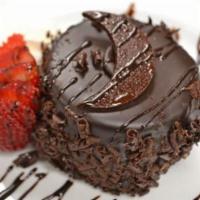 Chocolate Mousse Cake · Dark & milk chocolate mousse cake & chocolate ganache.