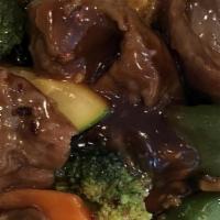 Beef With  Garlic Sauce · Hot & spicy.