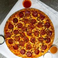 Meat Lovers · Sausage, Bacon, Pepperoni & Ham.