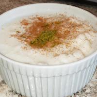 Rice Pudding · Rice, milk, Arabic gum, starch, water and sugar