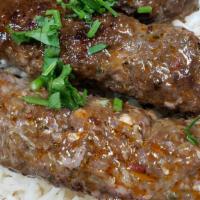 Kofta Plate · Kofta is ground beef, mixed with onions, parsley and spices. Freshly grilled for every order...