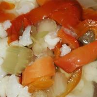 Pickled Vegetables Lg · Our own mix of Giardinieras pickles. Perfect with any sandwich, salad, or plate. Must have.