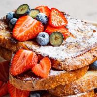 French Toast · 5 French Toast slices, Make your own, choose at least 2 sides.