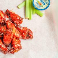 10 Wings · Fresh never frozen brined for 48 hours smoked and finished off with a light fry.