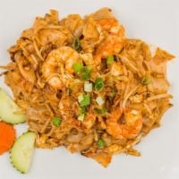 Midori Fried Noodle · Roasted pork, shrimp, chicken, or beef with flat noodle, bean sprout, topped with lime, cook...