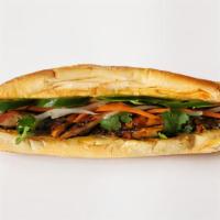 Honey Chicken · All sandwiches include Vietnamese mayo, pickled carrots/daikon, cucumber, cilantro, and jala...