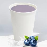 Blueberry Cream · Blueberry; non-dairy creamer; green tea; yogurt popping bubbles