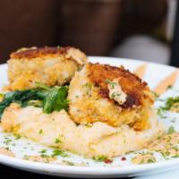 Jumbo Lump Crab Cakes · Award Winning Best of the Main line' Panko crusted all jumbo lump crab cakes served with old...