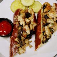 Chicken Cheesesteak · Grilled Chicken • American Cheese • Grilled Onions • Mushrooms • Brioche Bun