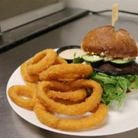 Mushroom Sammy · Roasted Portobello Mushrooms • Goat Cheese • Caramelized Onions • Cucumber • Arugula • Balsa...