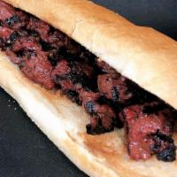 Dom'S Steak Tip Sub · Your choice of 1/2 pound or 1 pound of grilled Dom's Original marinated steak tips. Comes wi...