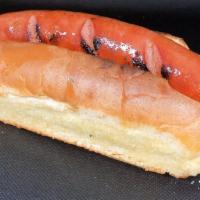 Naked Hot Dog · Pearl 1/4 lb hot dog. Served on brioche roll