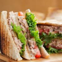 Tuna Salad Sandwich · Homemade tuna salad, made from white albacore tuna, tossed in very little mayo