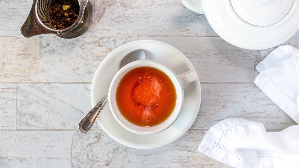Hot Tea · Made with loose leaf tea.