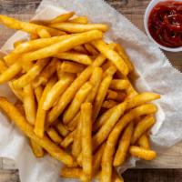 French Fries · Thick cut and battered French Fries served with ketchup.