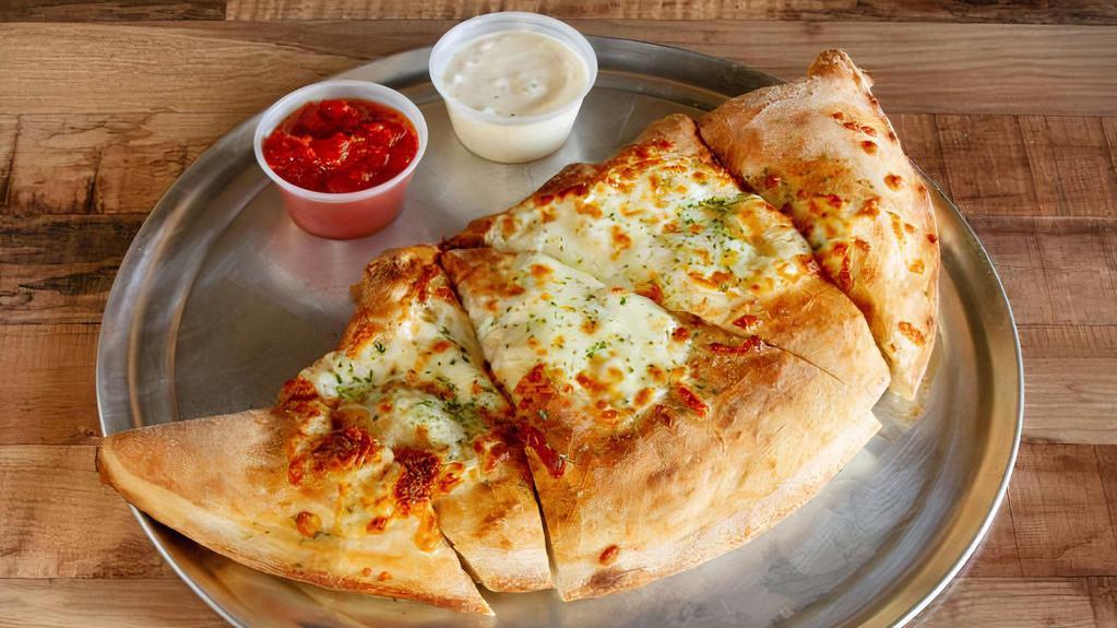 Cheese Calzone · Feeds 2 people.