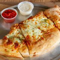 Chicken Bacon Ranch Calzone · Our fresh grilled chicken, bacon and mozzarella cheese. Served with ranch. Feeds 2 people